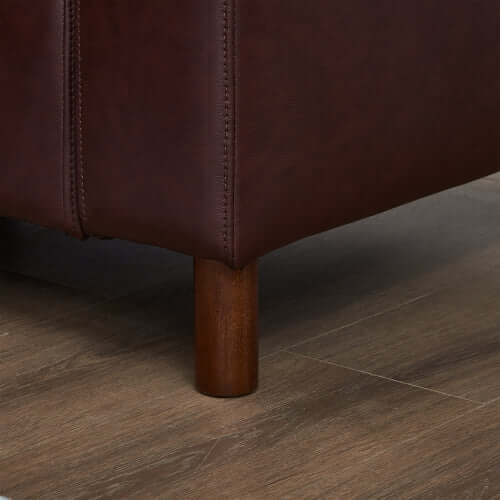 Luxury PU Leather Sofa 112" – Modern Faux Leather 3-Seat Couch with Wood Legs (3 Colors)