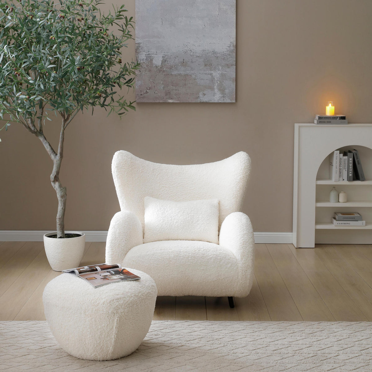 Thora Accent Chair – 2 Chairs & 2 Ottomans