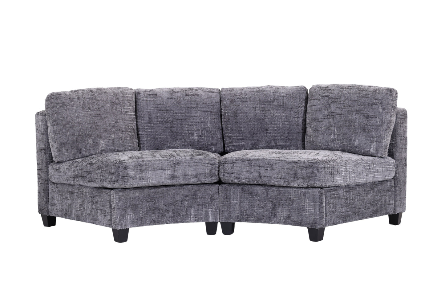 Sorrel Curved Modular Sectional Sofa – Chenille, 4 Colors - Gray (9)