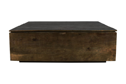Bexley Mango Wood Trunk Coffee Table – 55" Farmhouse Storage Table