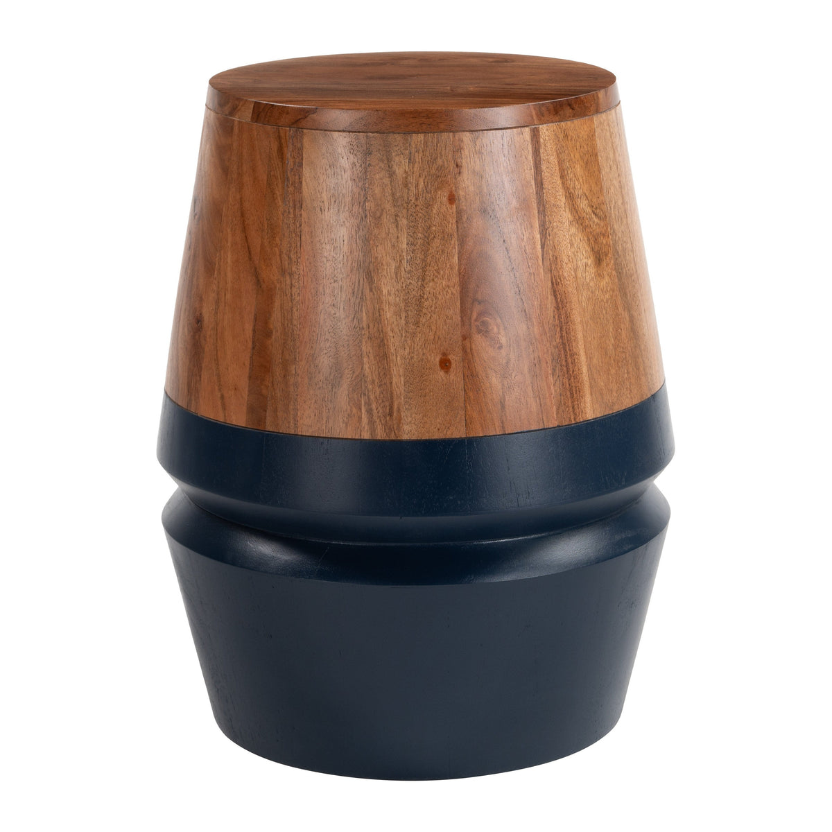 Tornos Side Table in Walnut & Deep Blue