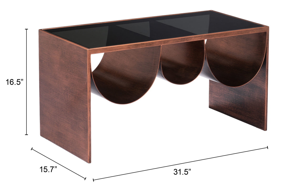 Aveiro Copper & Black Coffee Table