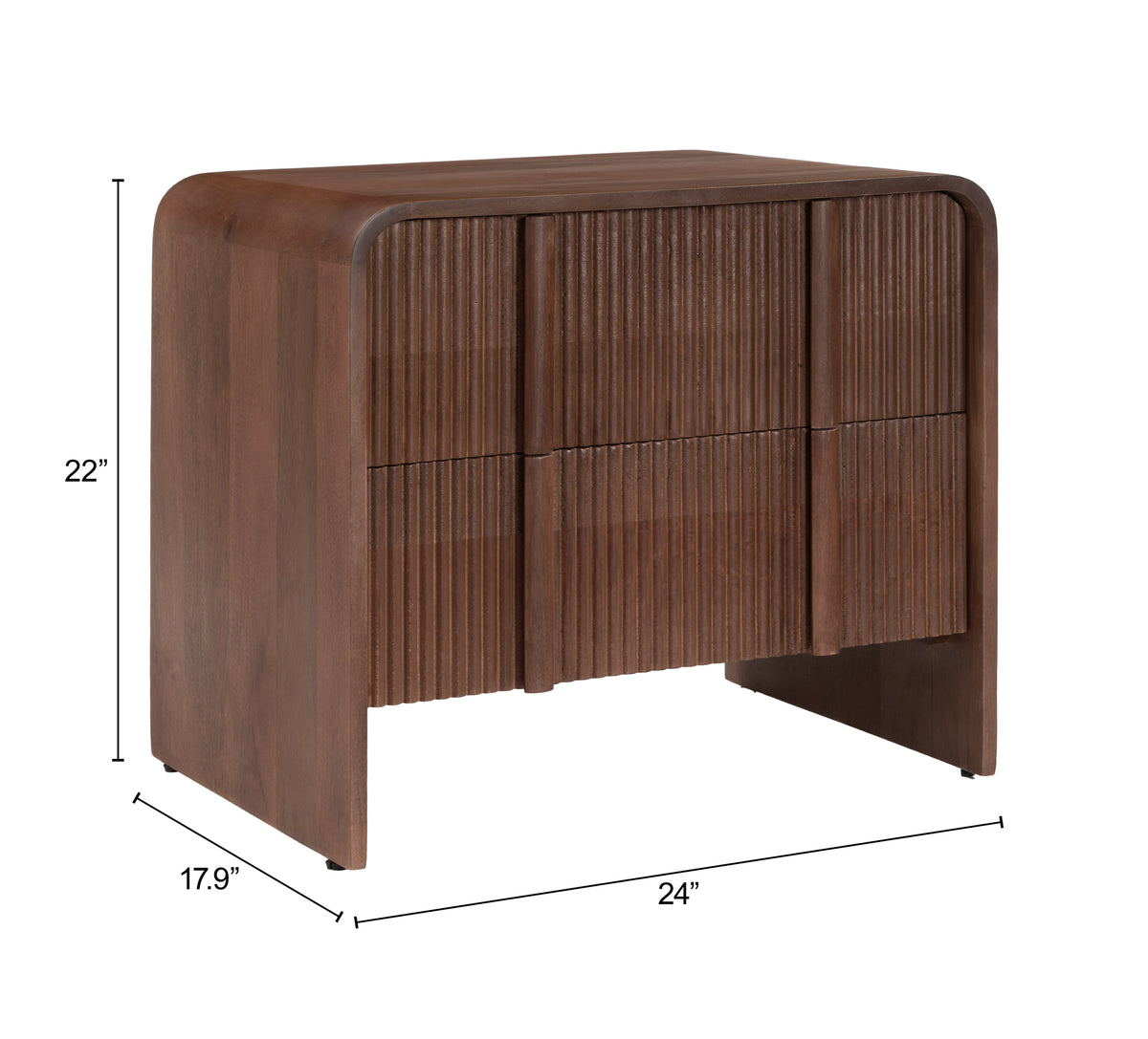 Calipso Walnut Nightstand