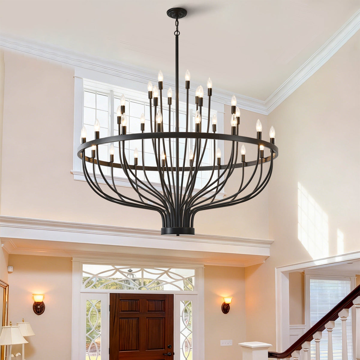 Daxton Black Iron 33-Light Chandelier 47 inch