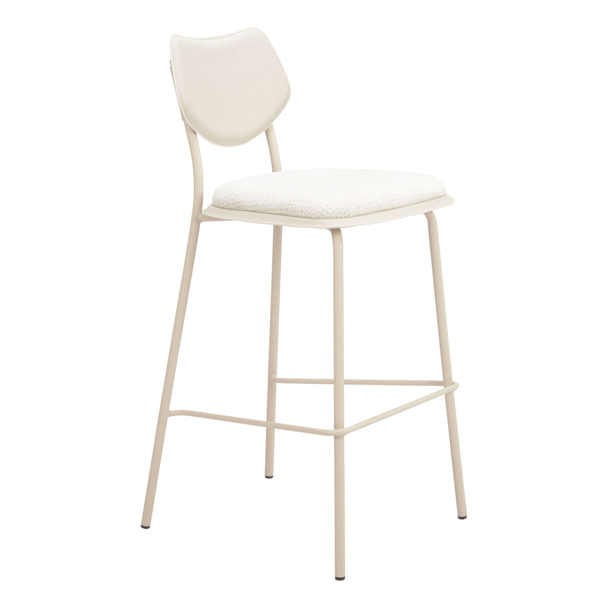 Zeal Light Gray & Beige Barstool (Set of 4)