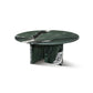 Vesna Marble Round Coffee Table in Diamond Green, 27.6" Round