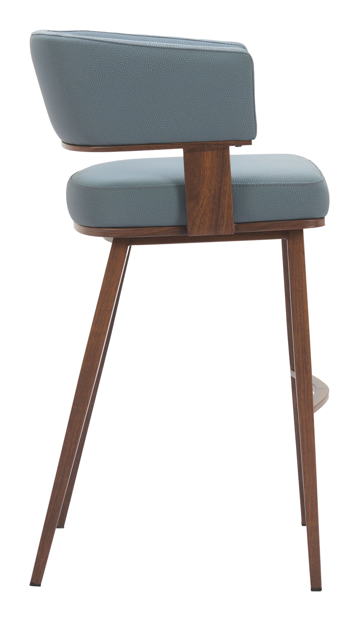 Poise Azure Gray & Walnut Barstool