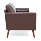 MCM Faux Leather Sofa 77'