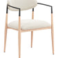 Equinox Oyster Gray & Natural Dining Chair