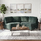 Sorrel Curved Modular Sectional Sofa – Chenille, 4 Colors - Green (1)