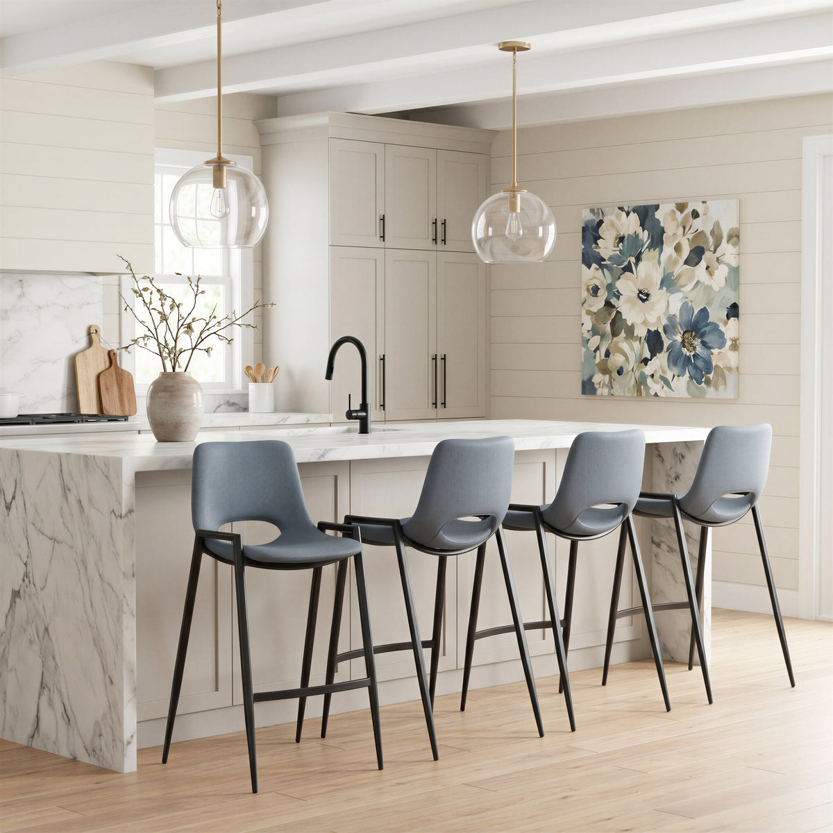 Desi Counter Stool (Set of 2) in Azure Gray