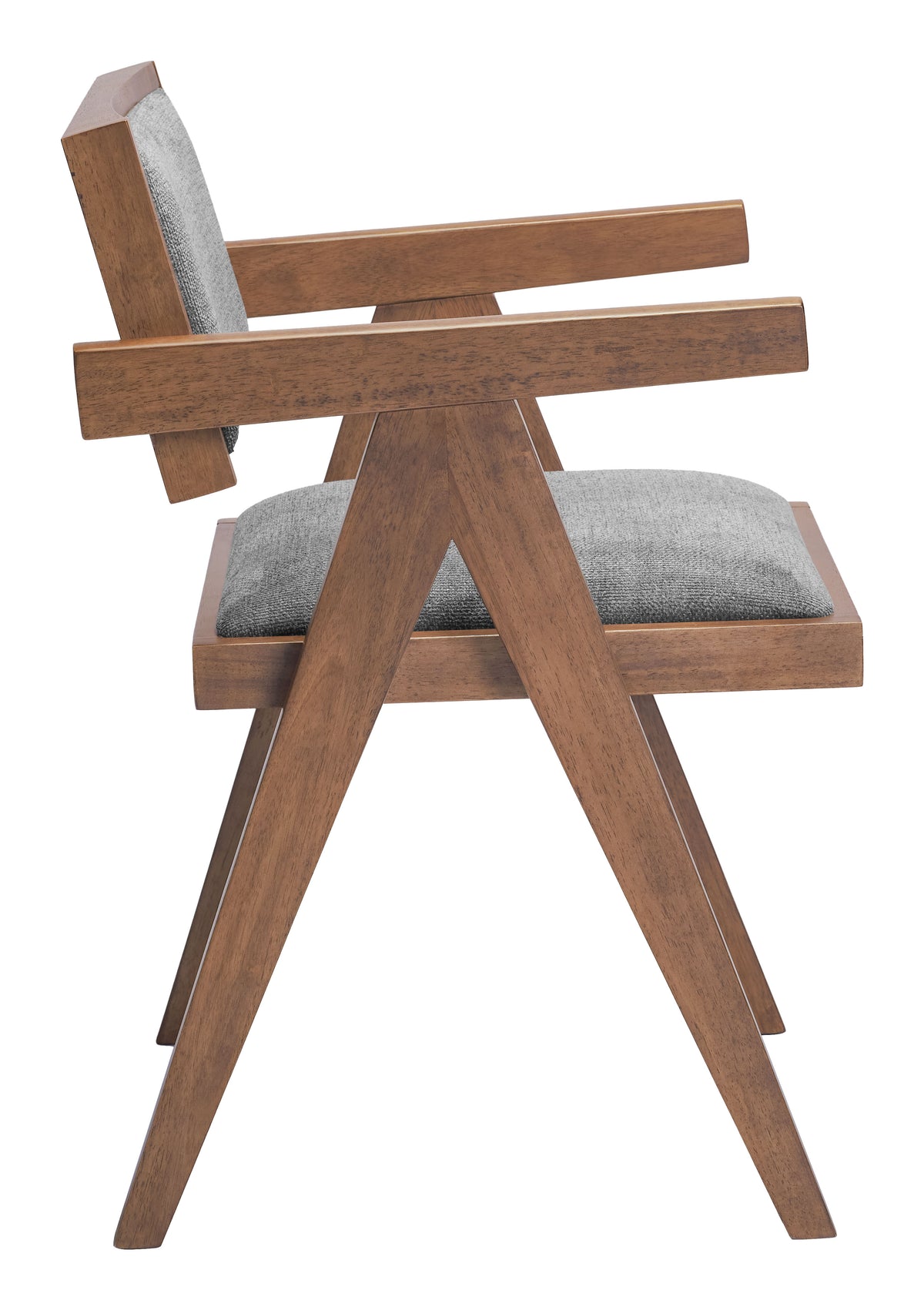 Delhi Gray & Walnut Dining Chair (Set of 2)