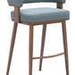 Poise Azure Gray & Walnut Barstool