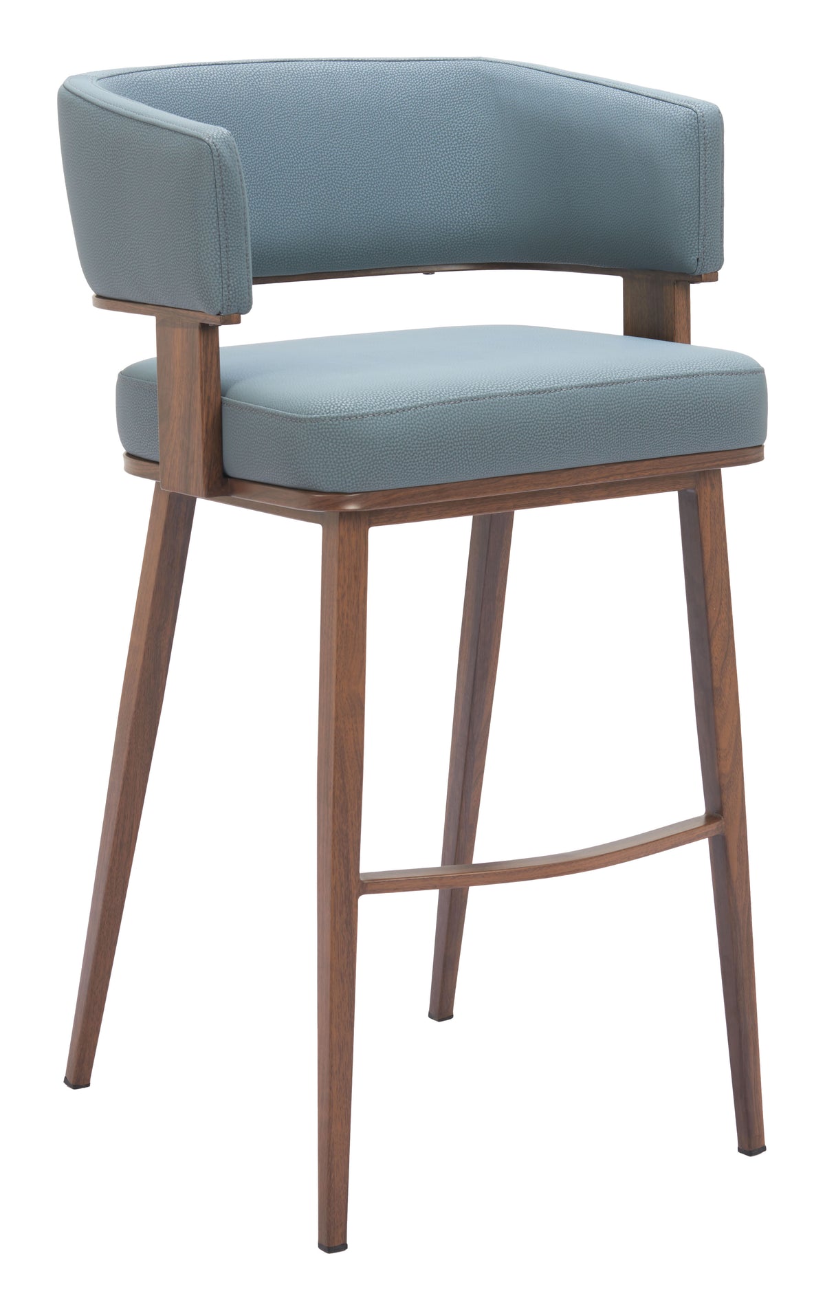 Poise Azure Gray & Walnut Barstool