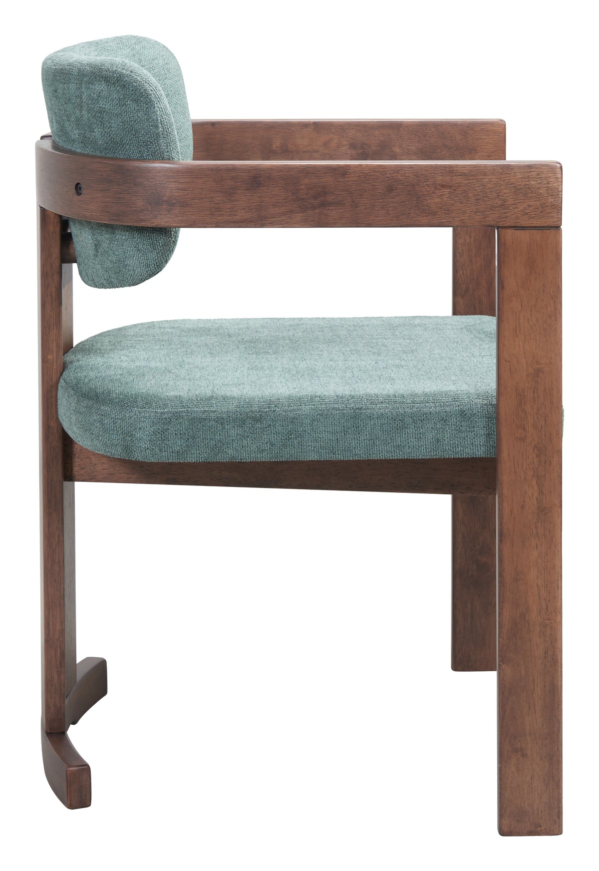 Poly Moss Gray & Walnut Dining Chair