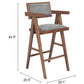 Delhi Gray & Walnut Barstool (Set of 2)