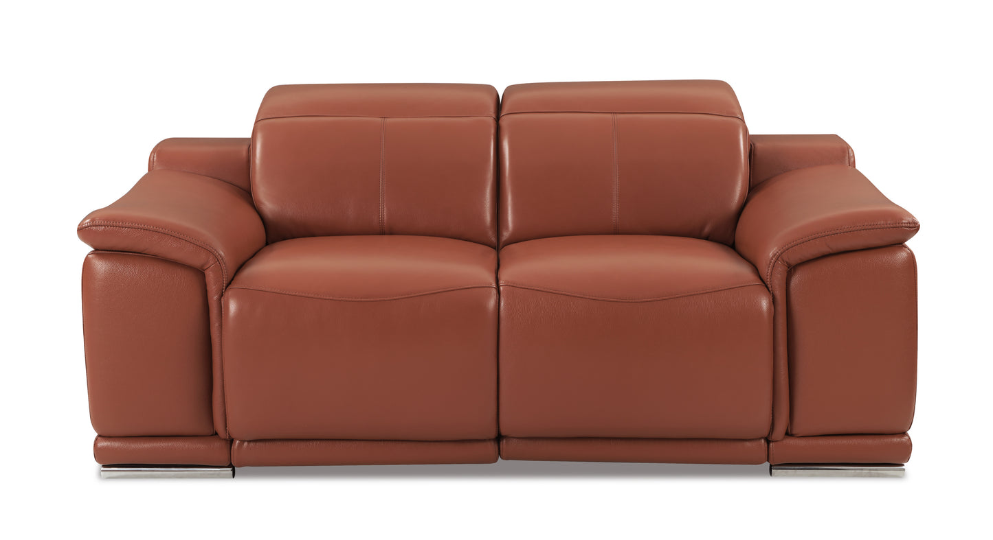 Callahan Camel Leather Loveseat – 42.5"W Loveseat