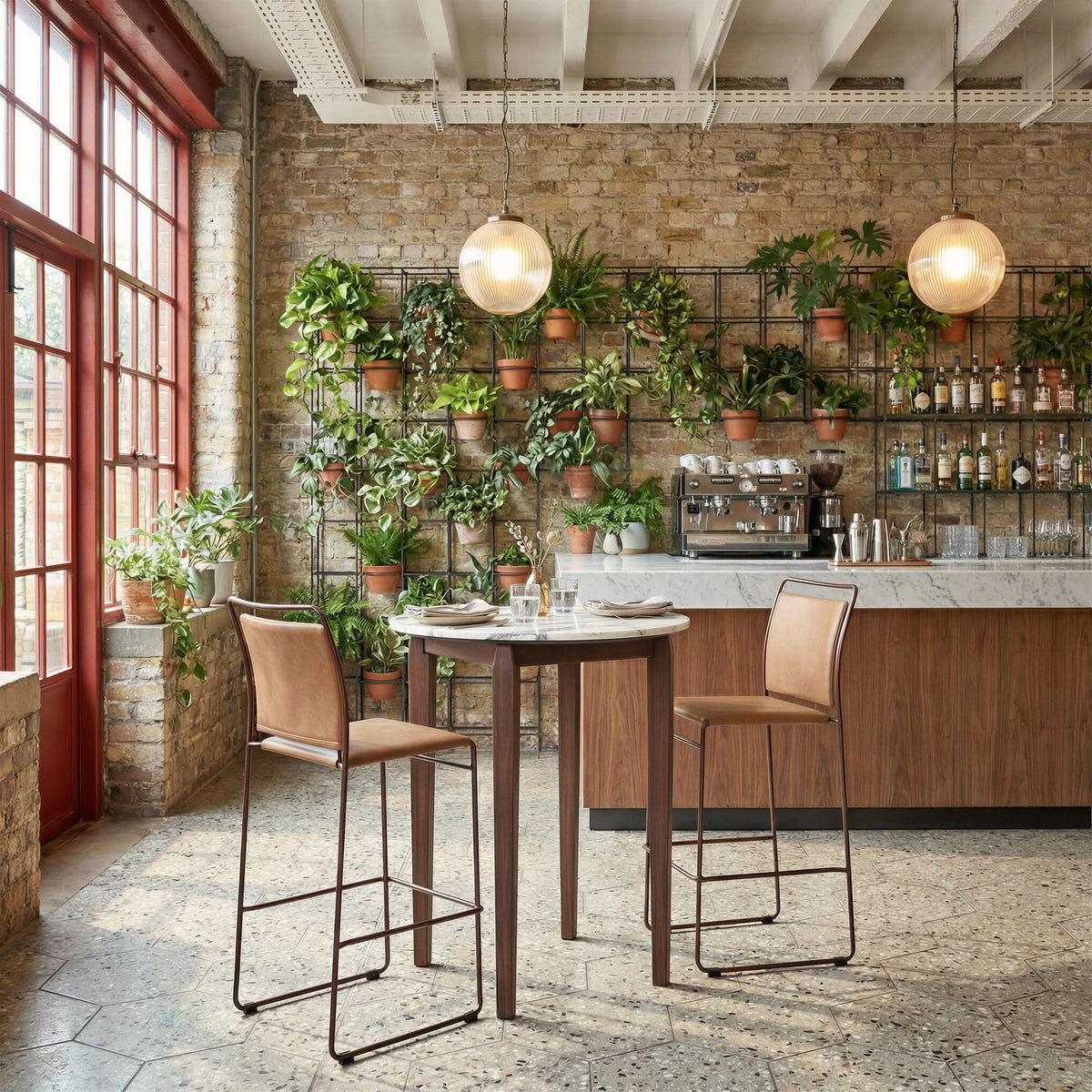 Verbena Brown Barstool (Set of 2)