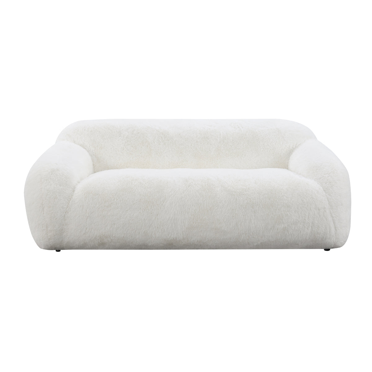 Adell Faux Fur 2-Piece Living Room Set – 84" Sofa & Swivel Chair Set – view 12
