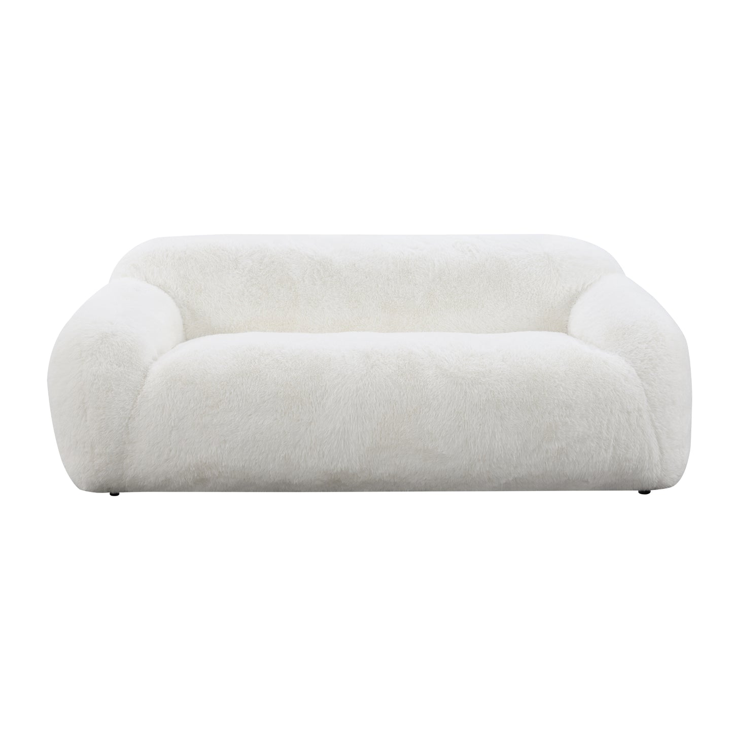 Adell Faux Fur 2-Piece Living Room Set – 84" Sofa & Swivel Chair Set – view 12