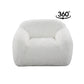 Adell Faux Fur 2-Piece Living Room Set – 84" Sofa & Swivel Chair Set – view 13