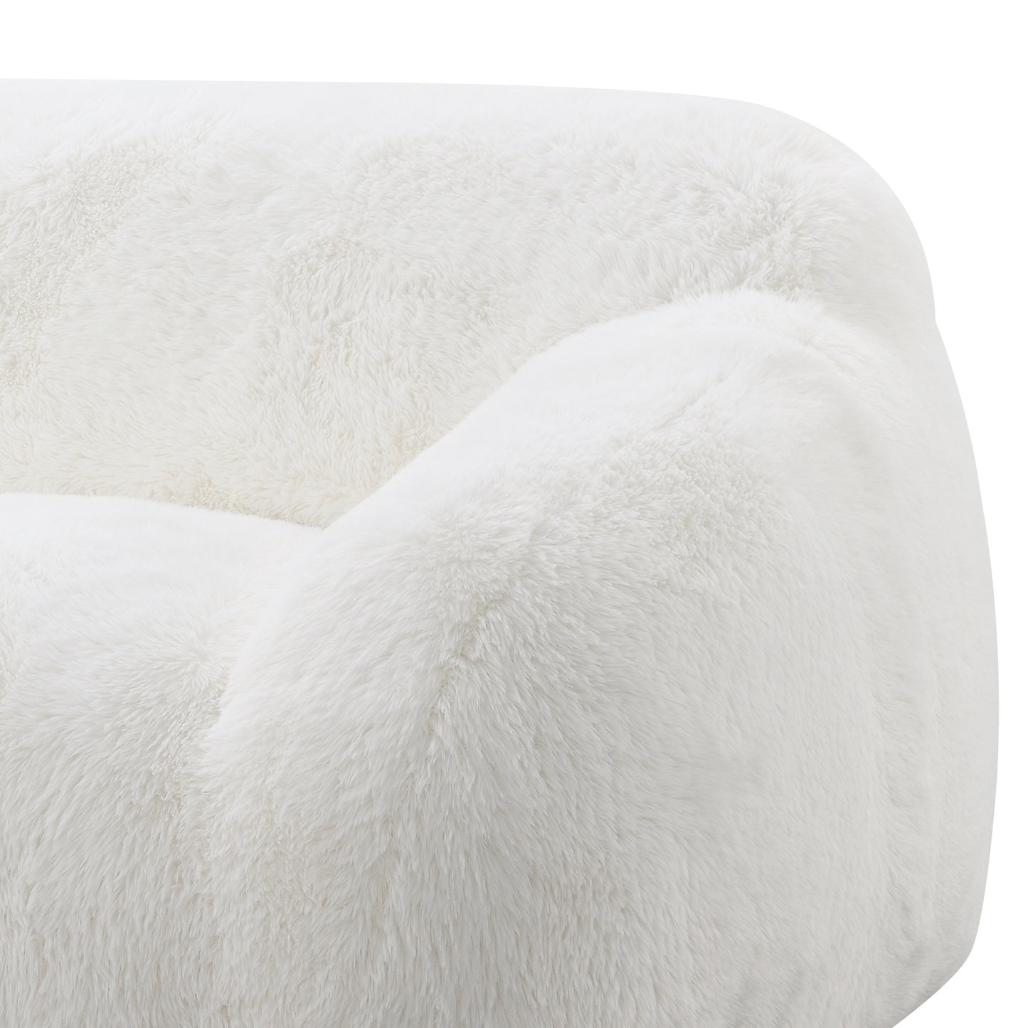 Adell Faux Fur 2-Piece Living Room Set – 84" Sofa & Swivel Chair Set – view 14