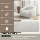 Adell Faux Fur 2-Piece Living Room Set – 84" Sofa & Swivel Chair Set – view 17