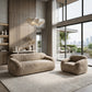 Adell Faux Fur 2-Piece Living Room Set – 84" Sofa & Swivel Chair Set – view 2