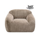 Adell Faux Fur 2-Piece Living Room Set – 84" Sofa & Swivel Chair Set – view 5