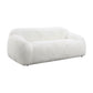 Adell Faux Fur Upholstered Sofa – 84" Sculptural Stationary Sofa