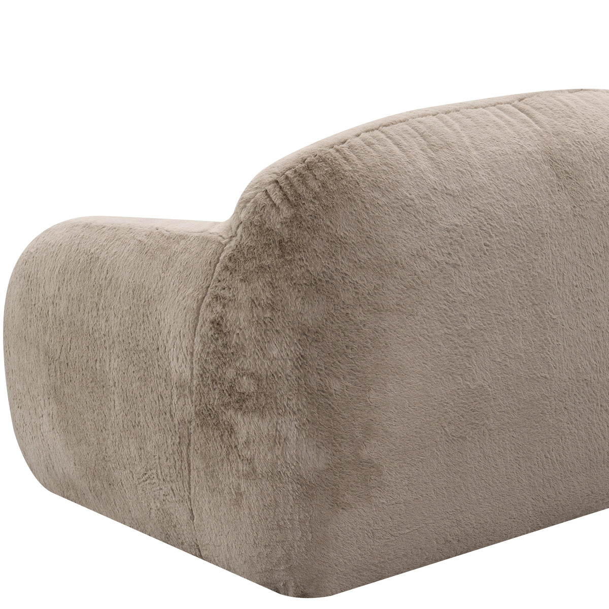 Adell Faux Fur Upholstered Sofa – 84" Sculptural Stationary Sofa – view 13