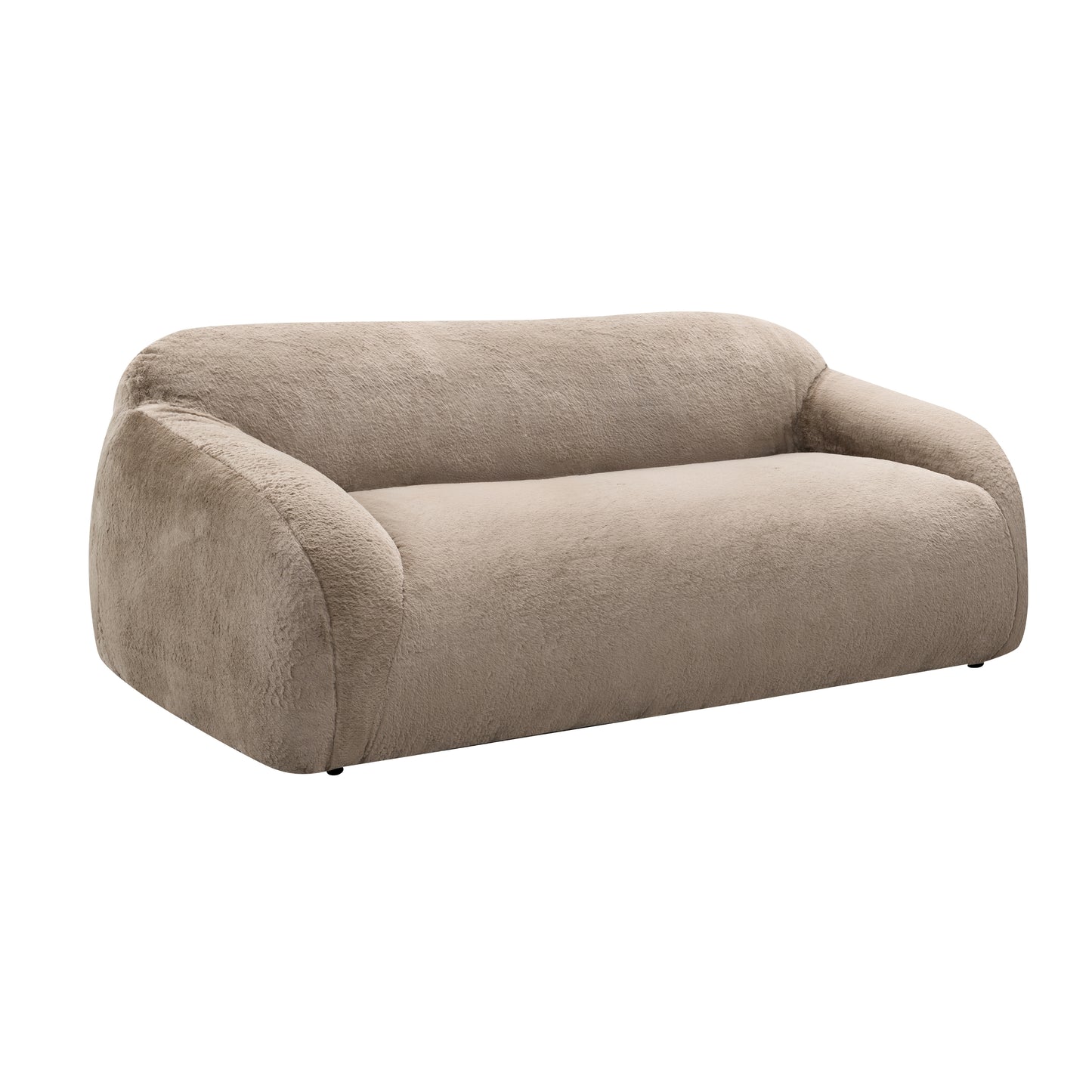 Adell Faux Fur Upholstered Sofa – 84" Sculptural Stationary Sofa – view 15