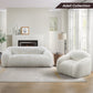 Adell Faux Fur Upholstered Sofa – 84" Sculptural Stationary Sofa – view 4