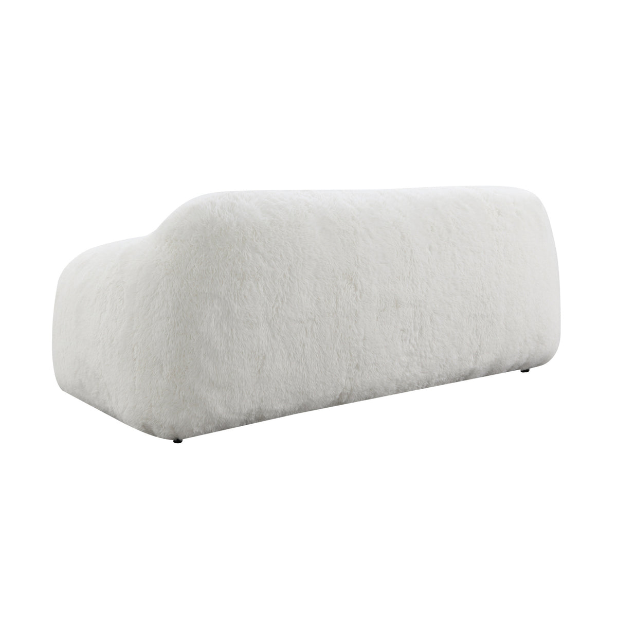 Adell Faux Fur Upholstered Sofa – 84" Sculptural Stationary Sofa – view 8