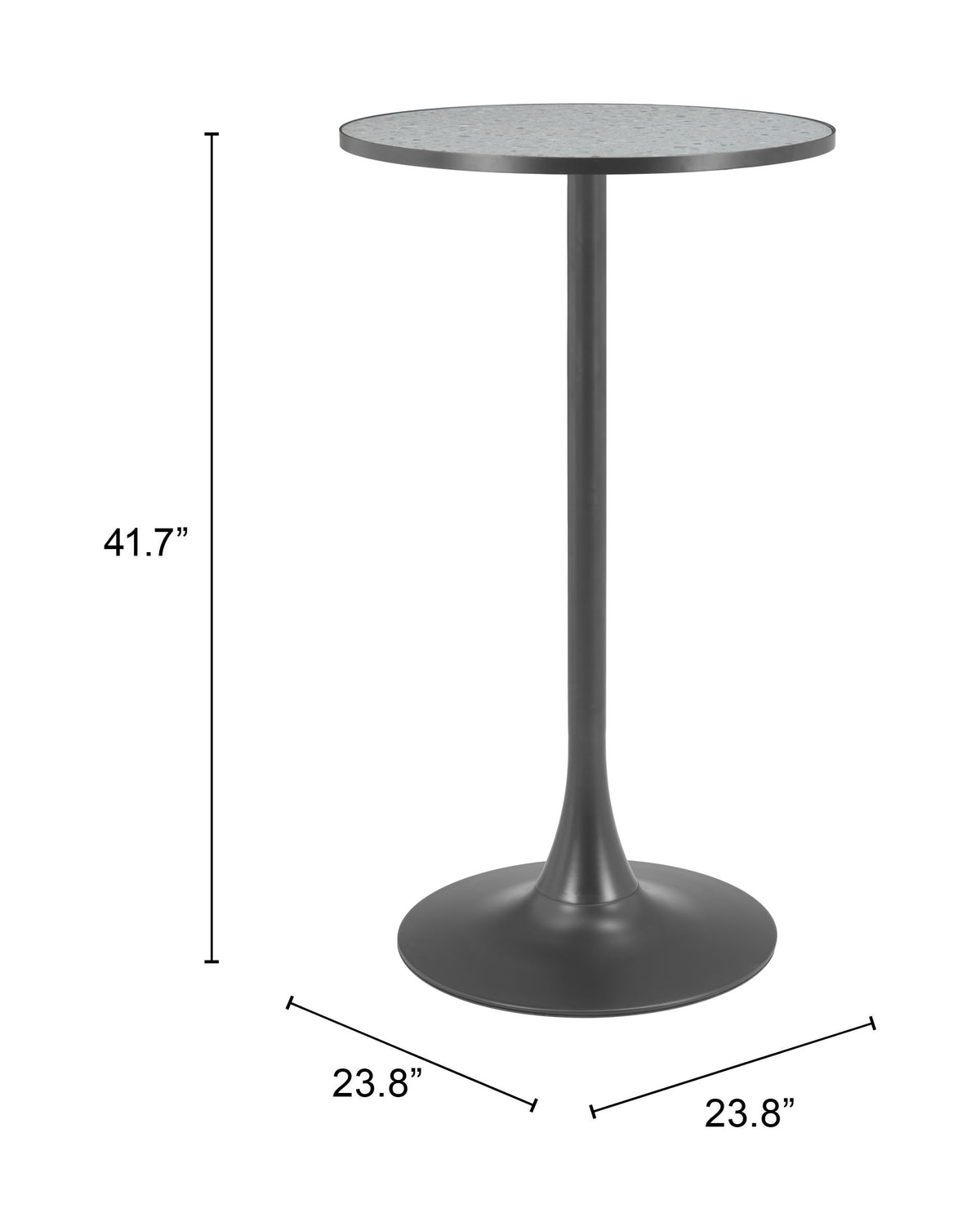 Bite Bar Table in Gray & Black