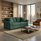 Irlanda Classic Sofa – 92" Rolled-Arm Made-in-USA Sofa - Velvet Antique Kelly Green - Velvet (1)