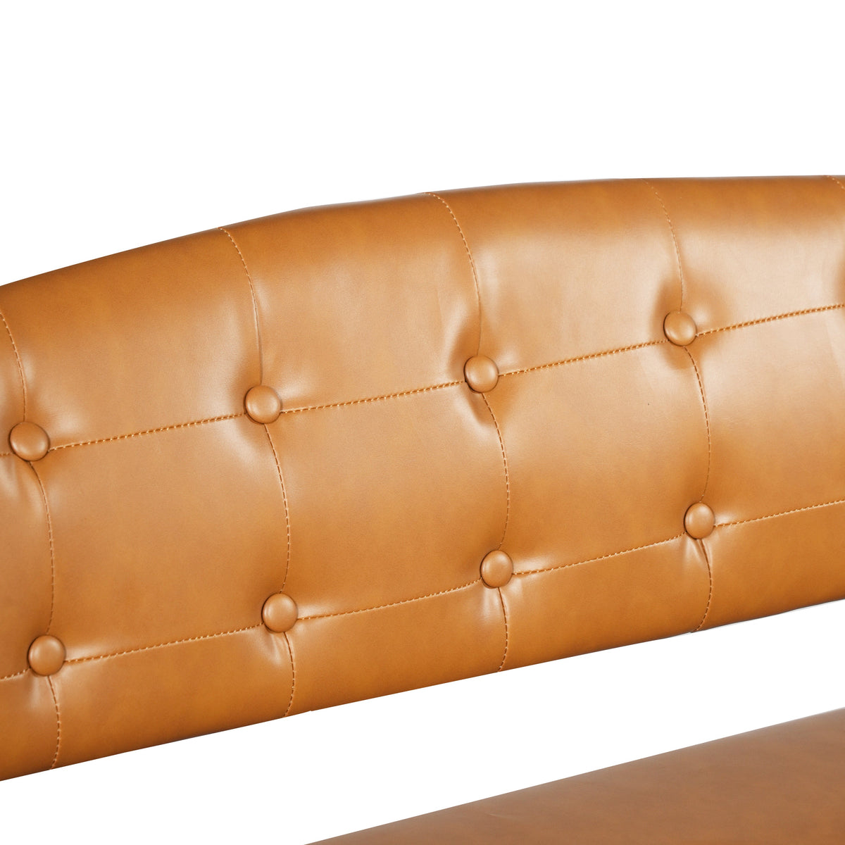 Ludlow Button-Tufted Faux Leather Bench Set