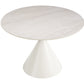 Plinn Light Beige & White Dining Table