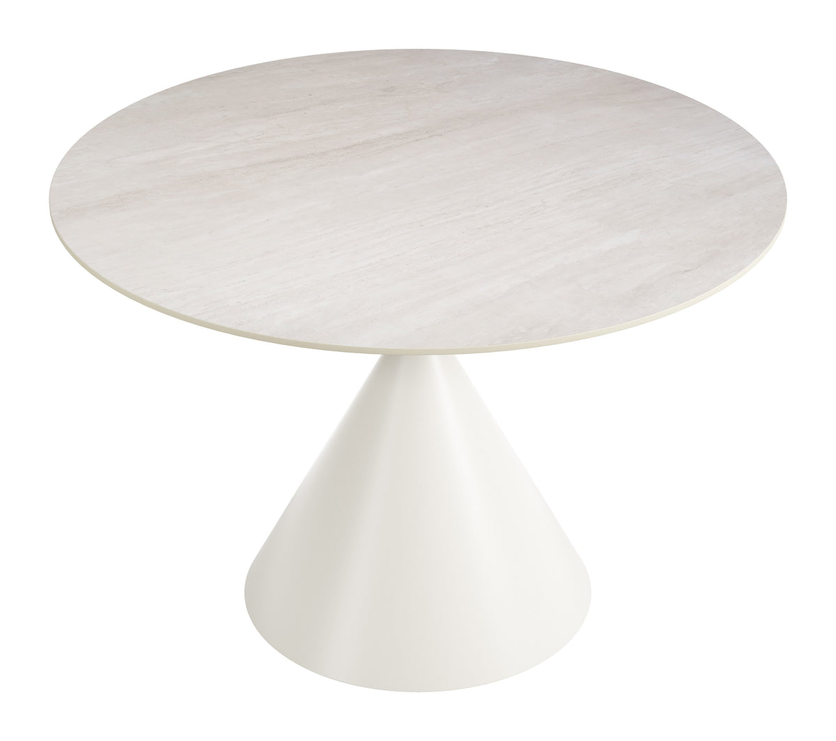 Plinn Light Beige & White Dining Table