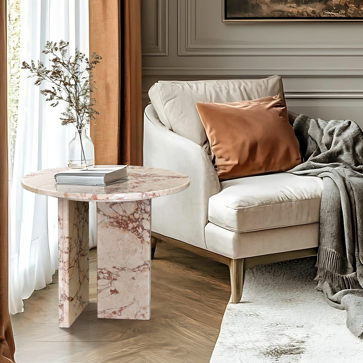 Vesna Marble Round Coffee Table