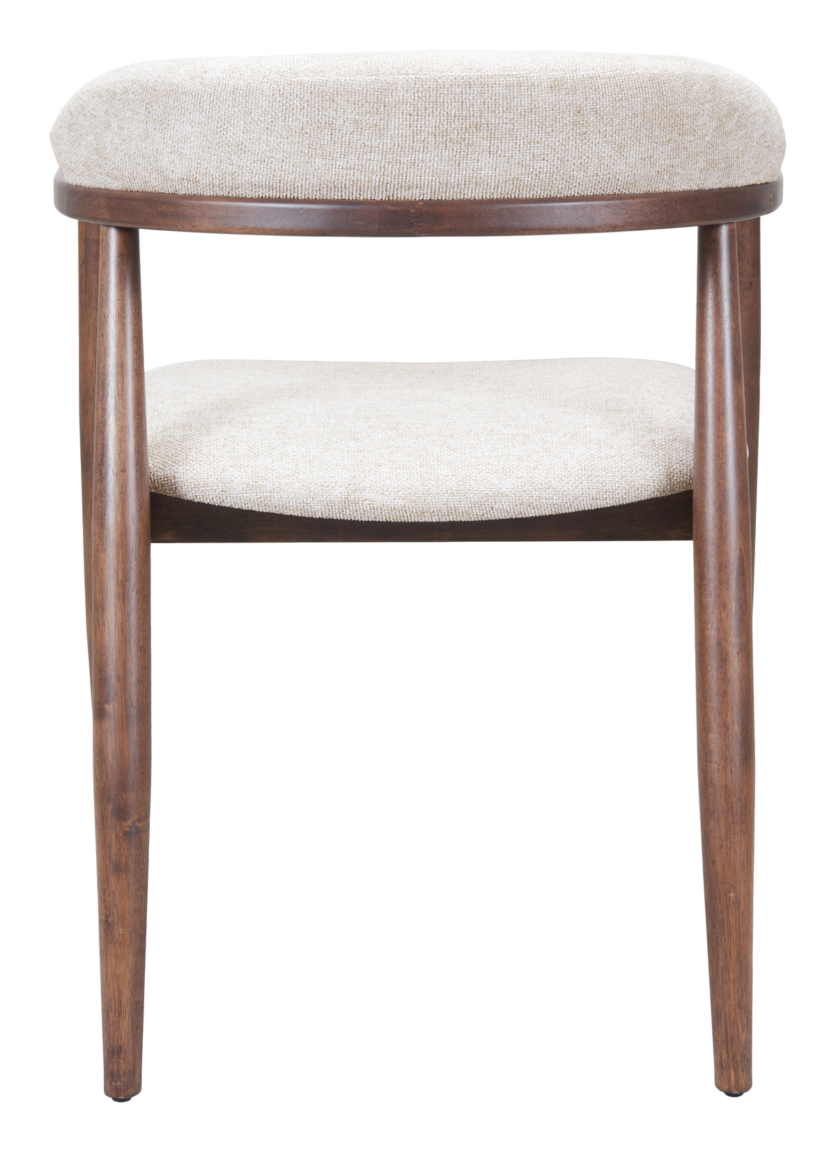 Goka Beige & Walnut Dining Chair