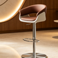 Denby bar stool in brown and white faux leather