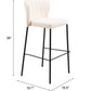 Linz Barstool (Set of 2) in Cream