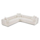 Kaynes L Shape Corner Sofa in Ivory Boucle, modern design, plush upholstery, perfect for contemporary living spaces.