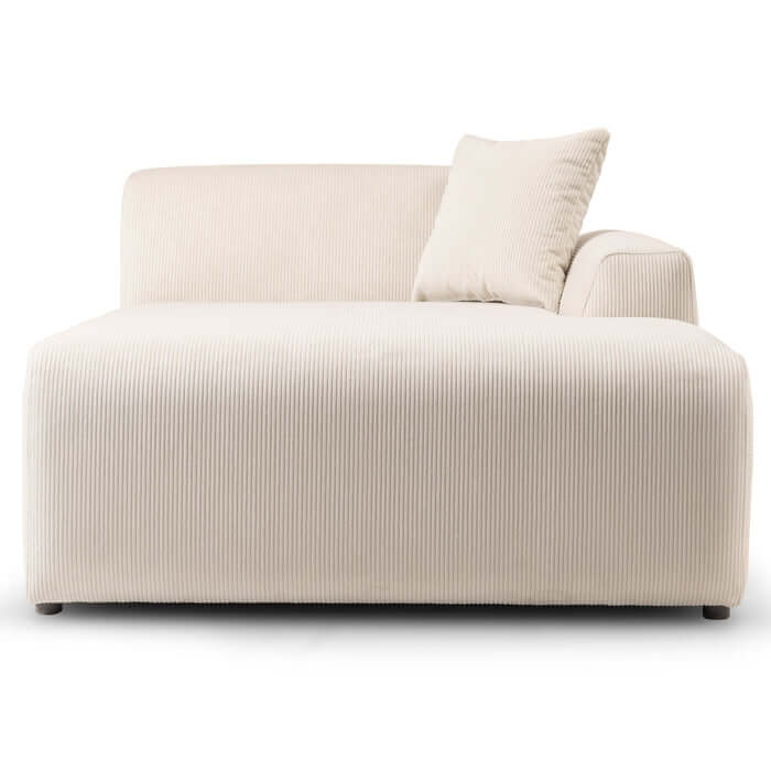 Mar Corduroy U-Shape Dual Chaise Sectional Sofa 149" – Modern Cream Oversized Sectional Sofa in soft cream corduroy.