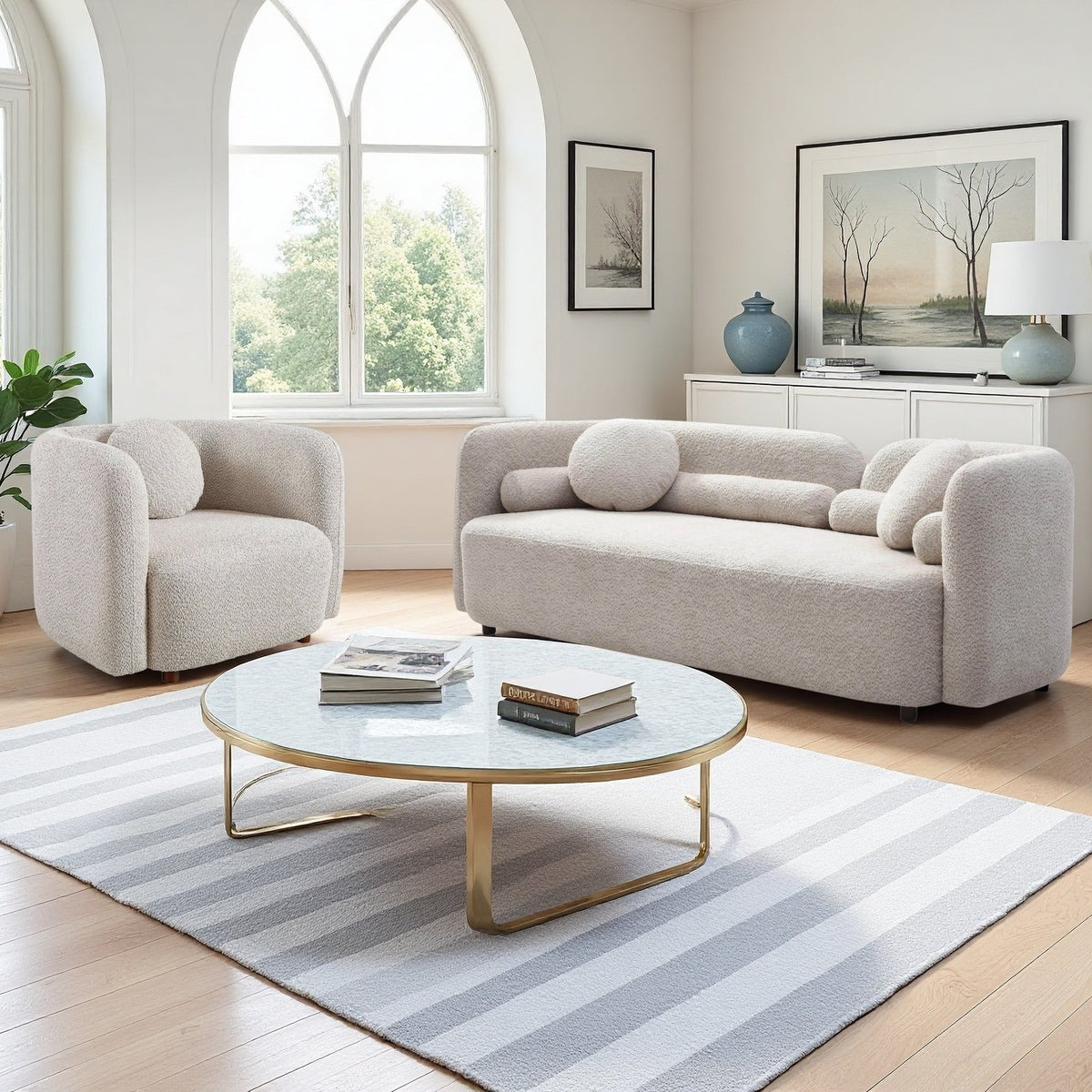 Gethin Boucle Sofa Set