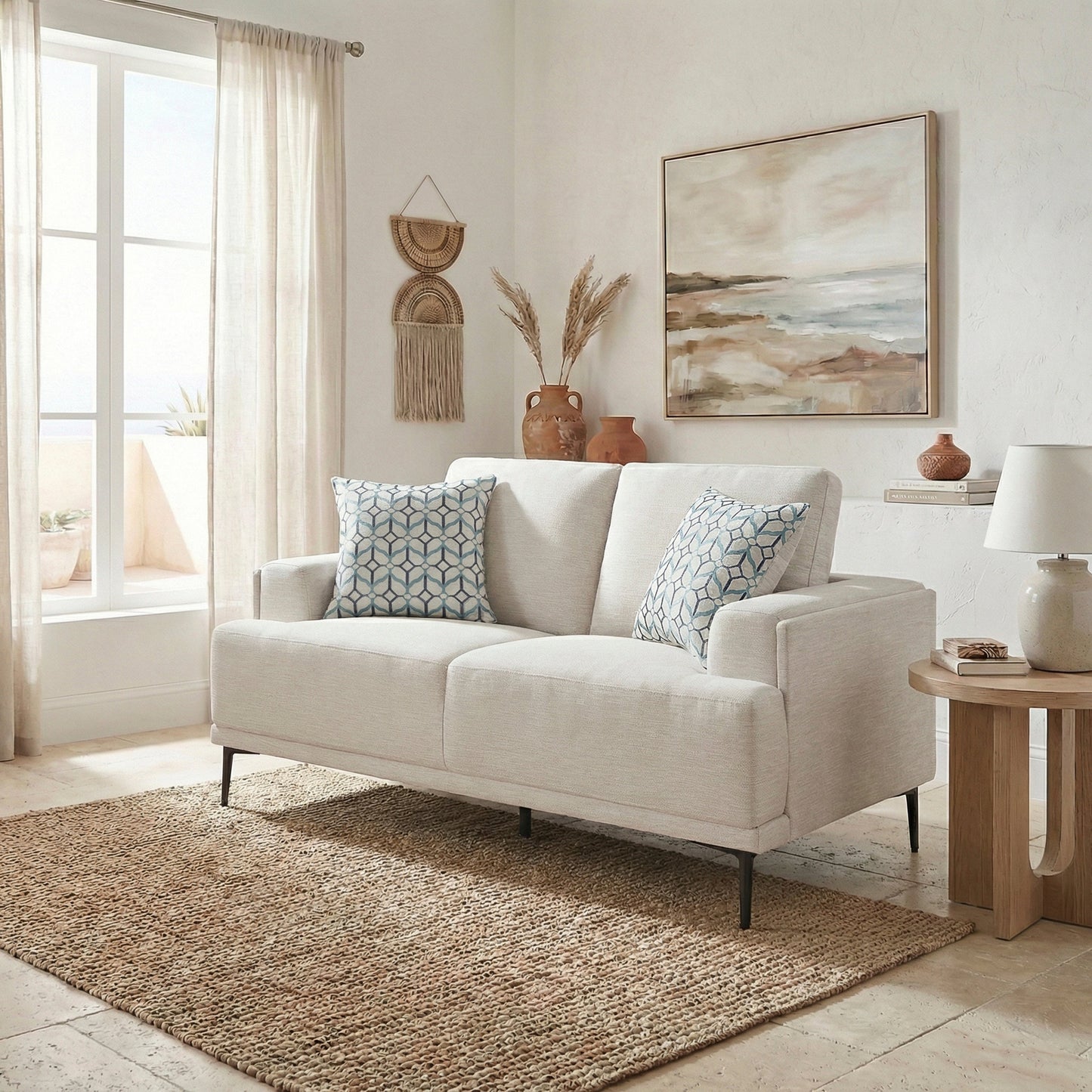 Ellery Chenille Loveseat Taupe