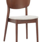 Kellua Dining Chair (Set of 2) in Beige & Walnut