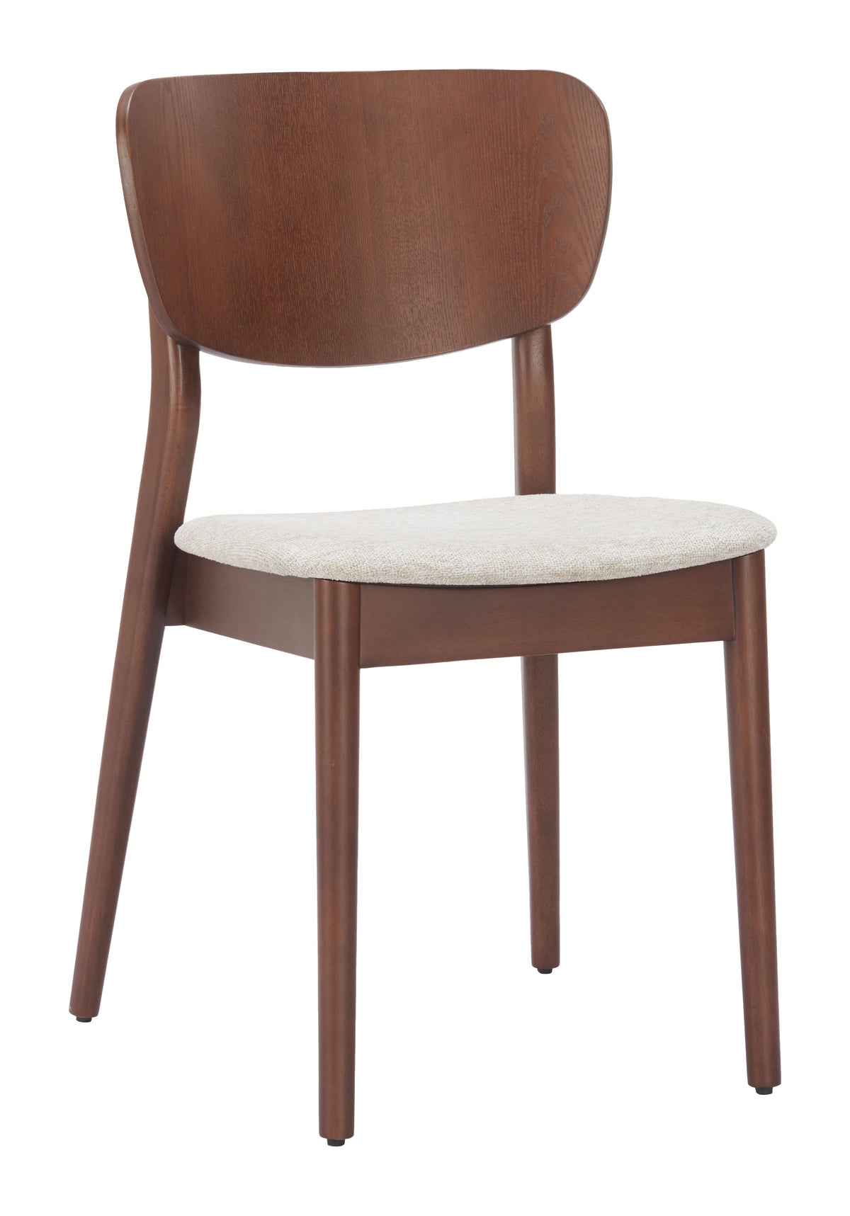 Kellua Dining Chair (Set of 2) in Beige & Walnut