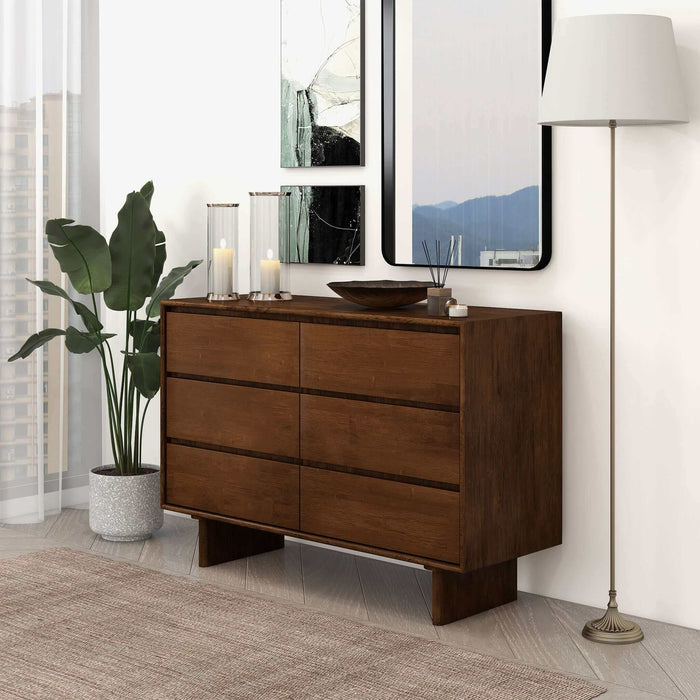 Dubrovnik Solid Wood Walnut Dresser – in room setting